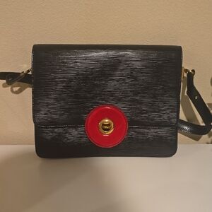 Louis Vuitton Freidland Rare Elegant Black and Red Women's Bag